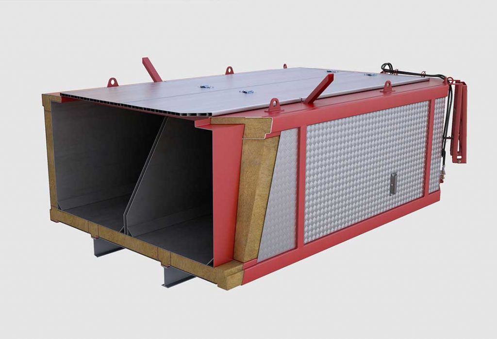 WERNER & WEBER Asphaltcontainer sind isolierte Thermo-Container für den Transport von Asphalt