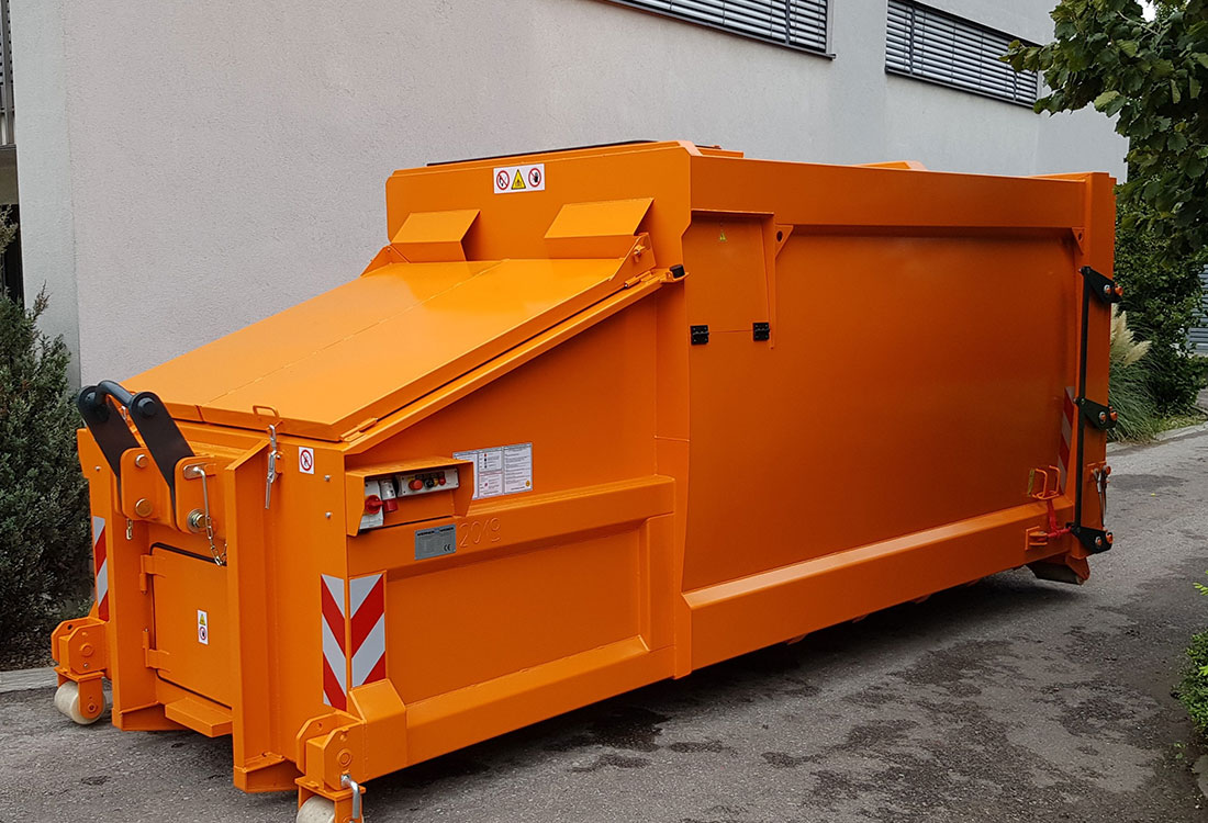 Abfalltonne Restmülltonne universal geeignet für Papiertonne Müllverdichter Dekoleidenschaft Müllpresse aus Metall Biotonne 